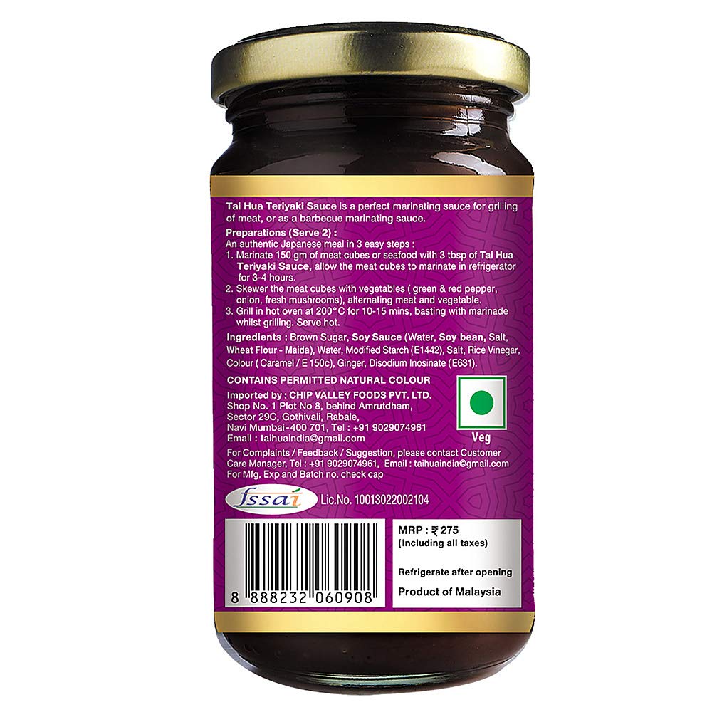 Tai Hua Salsa Teriyaki 200g Auténtica Receta Oriental