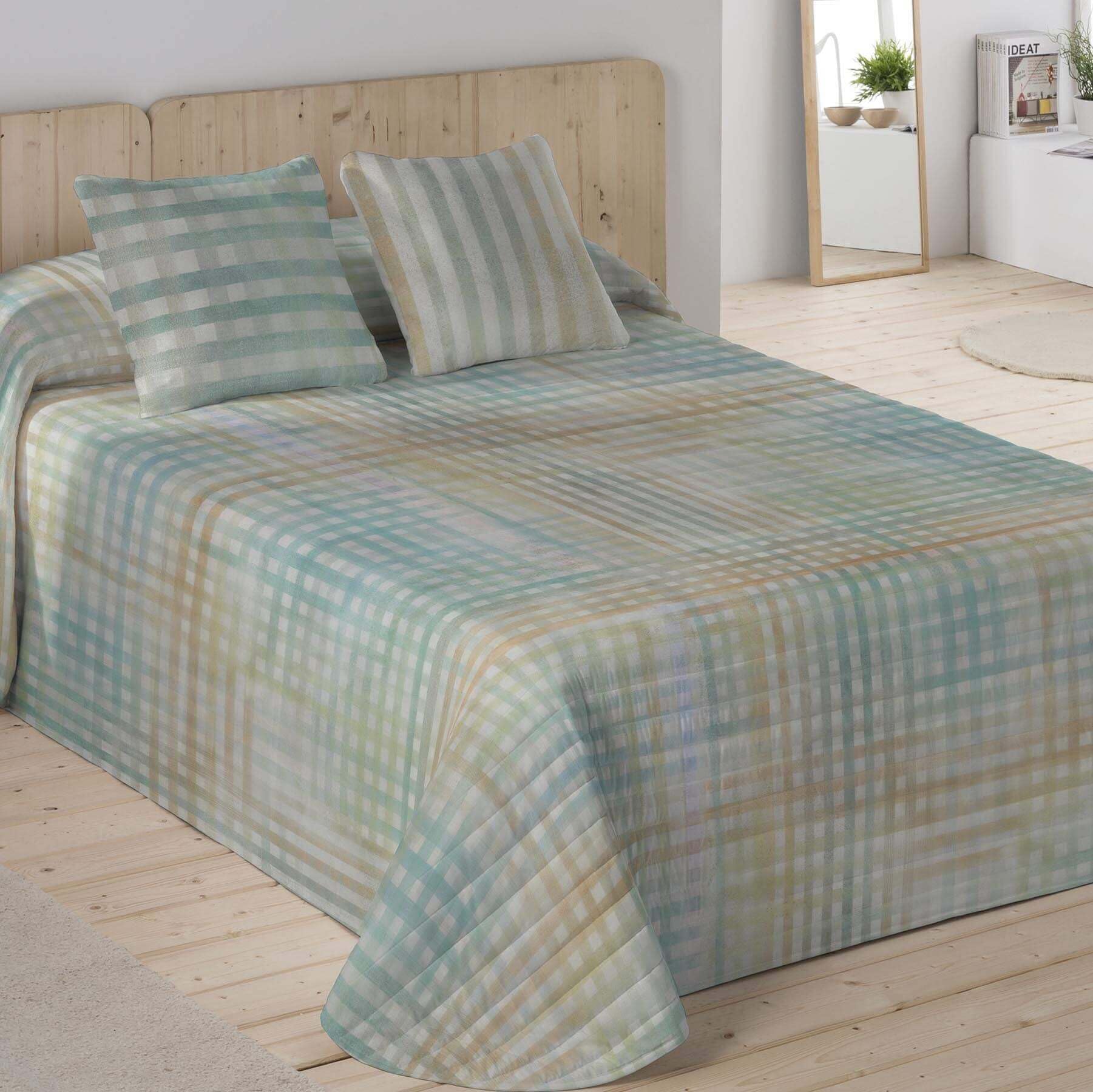 Icehome Colcha Bouti Cama 90, 100% Algodón, Colcha con un Ligero Relleno 180x260, Areu