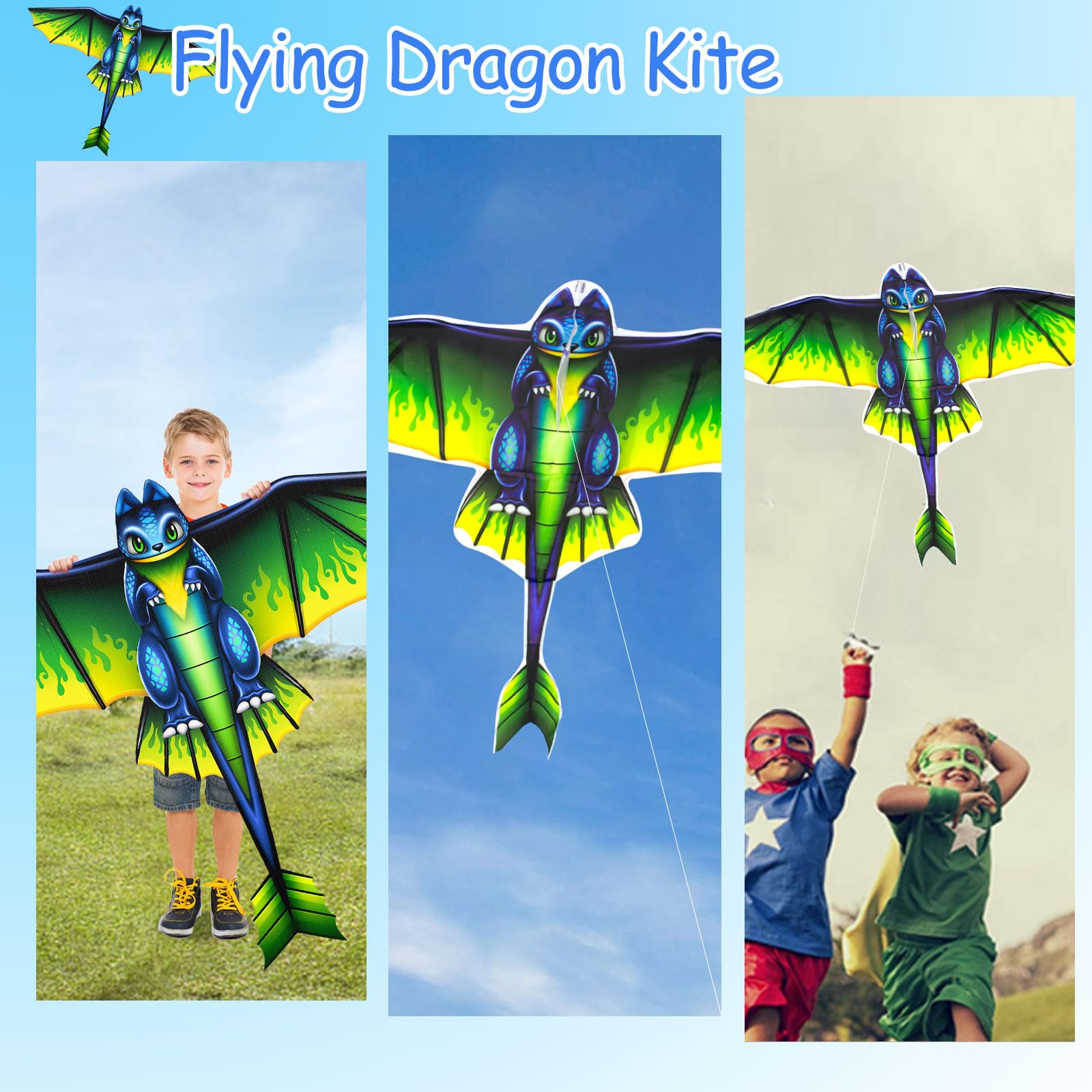 Huge Kites, Kite for Kids and Adults Easy to Fly Kite for Beginners with 328ft String - Image 2