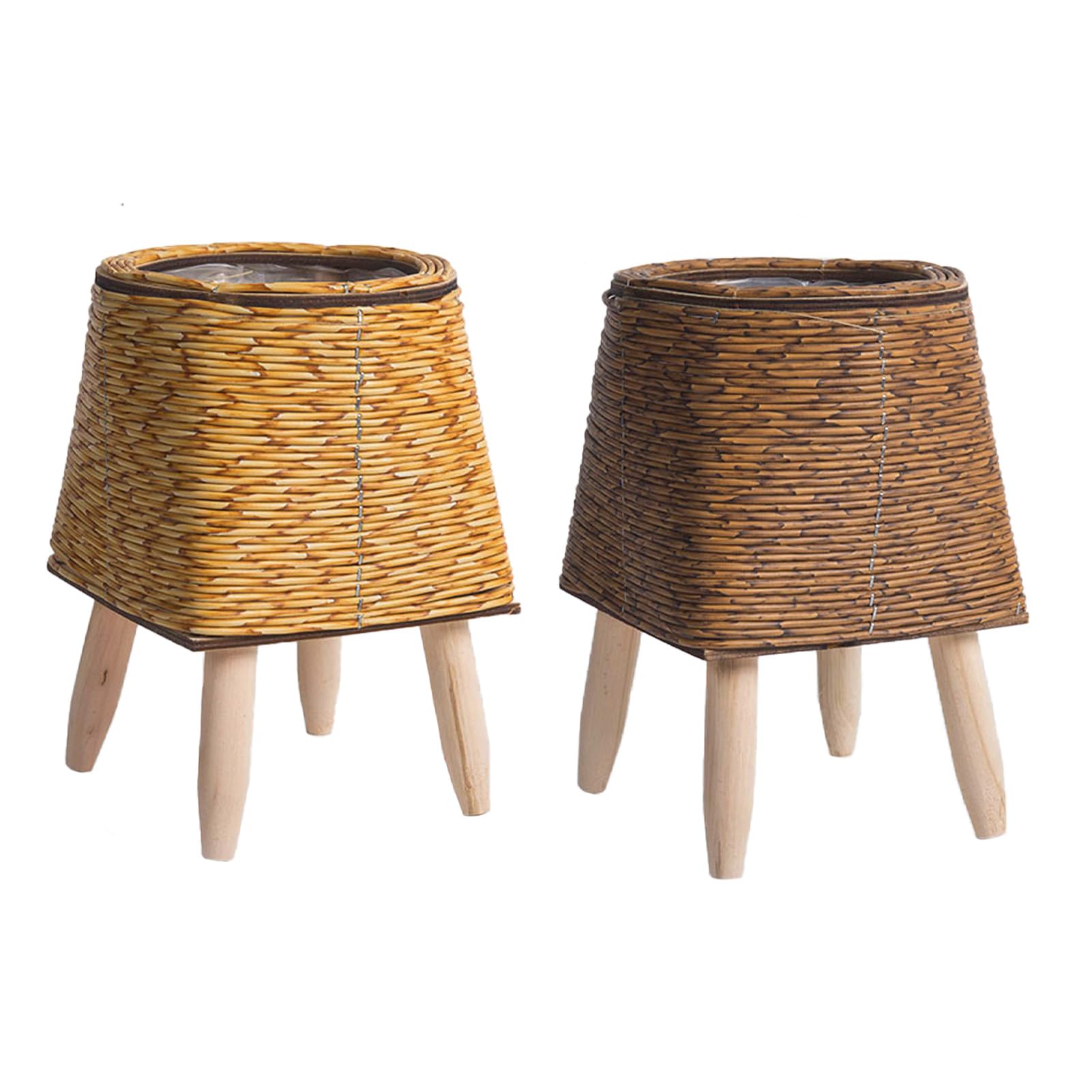 Paniers de plantes d'intérieur tissés main finitions premium pour décoration raffinée