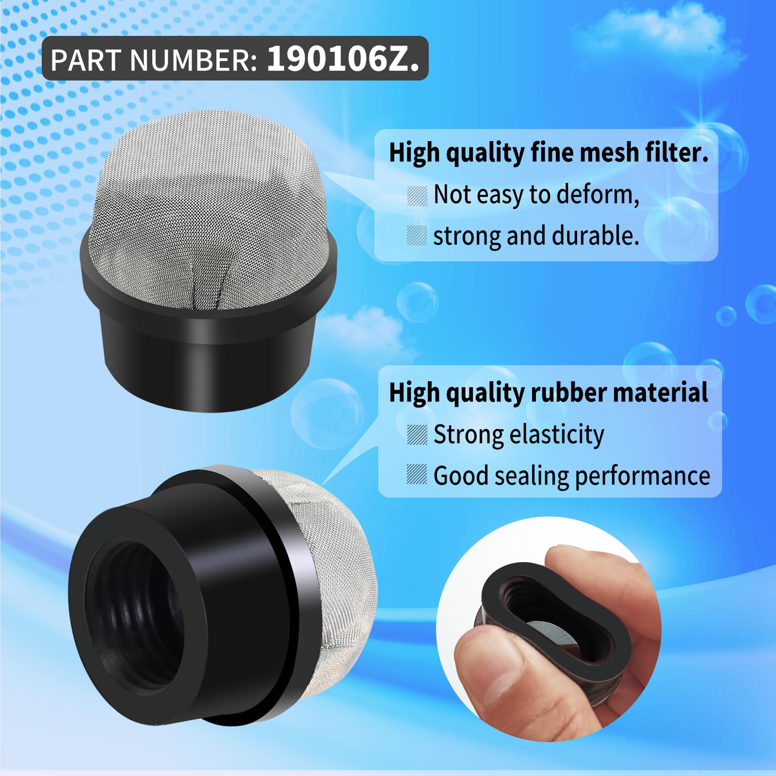 190106Z Stainless Steel Air Bleeder Screen Caps Fits Pentair D.E Filters — Amazon image 5
