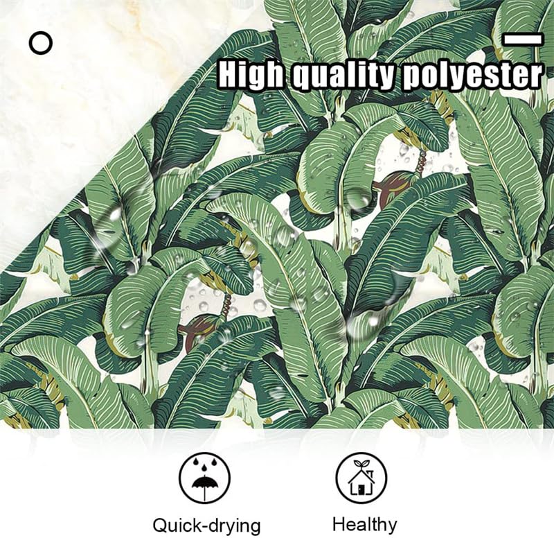 Tropical Green Palm Leaf Banana Leaves Shower Curtain Watercolor Botanical Banana Tree Nature Plant Curtain for Bathroom Decor 180 * 180cm - Image 3