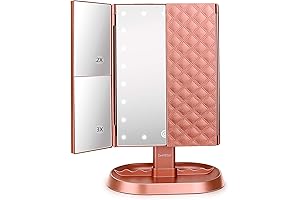 Glamourous Trifold Lighted Vanity Makeup Mirror: A Girl's Ideal Gift
