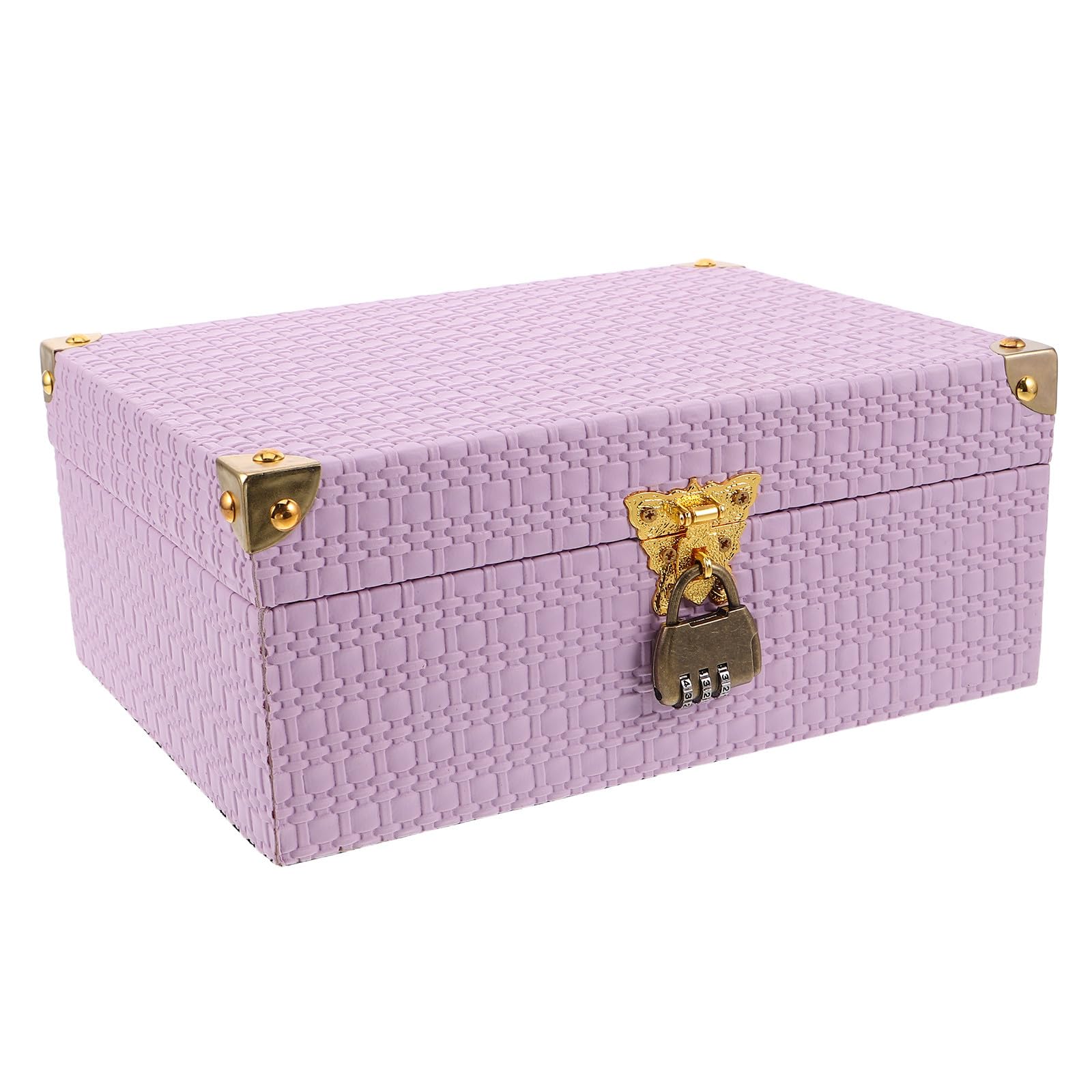 Coffret cadeau vintage en bois lavande, boîte de rangement souvenir originale avec serrure