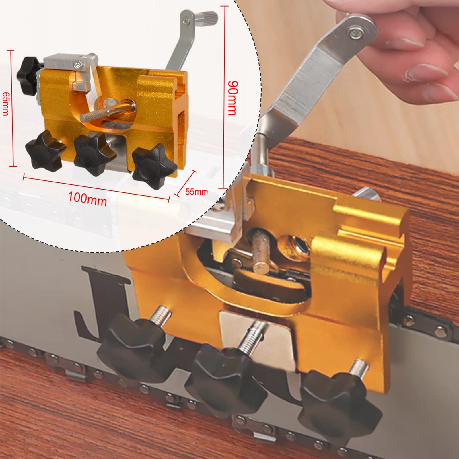 Affila Catena Motosega, Affilacatene Per Motosega, Affilatrice Manuale Portatile Per Motoseghe, Chainsaw Chain Sharpening Jig Professionale Per Tutti Tipi Di Motoseghe Falegnami E Giardinieri