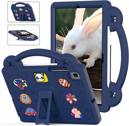 Funda para niños para Galaxy Tab S6 10.5 pulgadas 2019 (modelo SM-T860T865T867), ligera, flexible, duradera, a prueba de golpes, soporte plegable