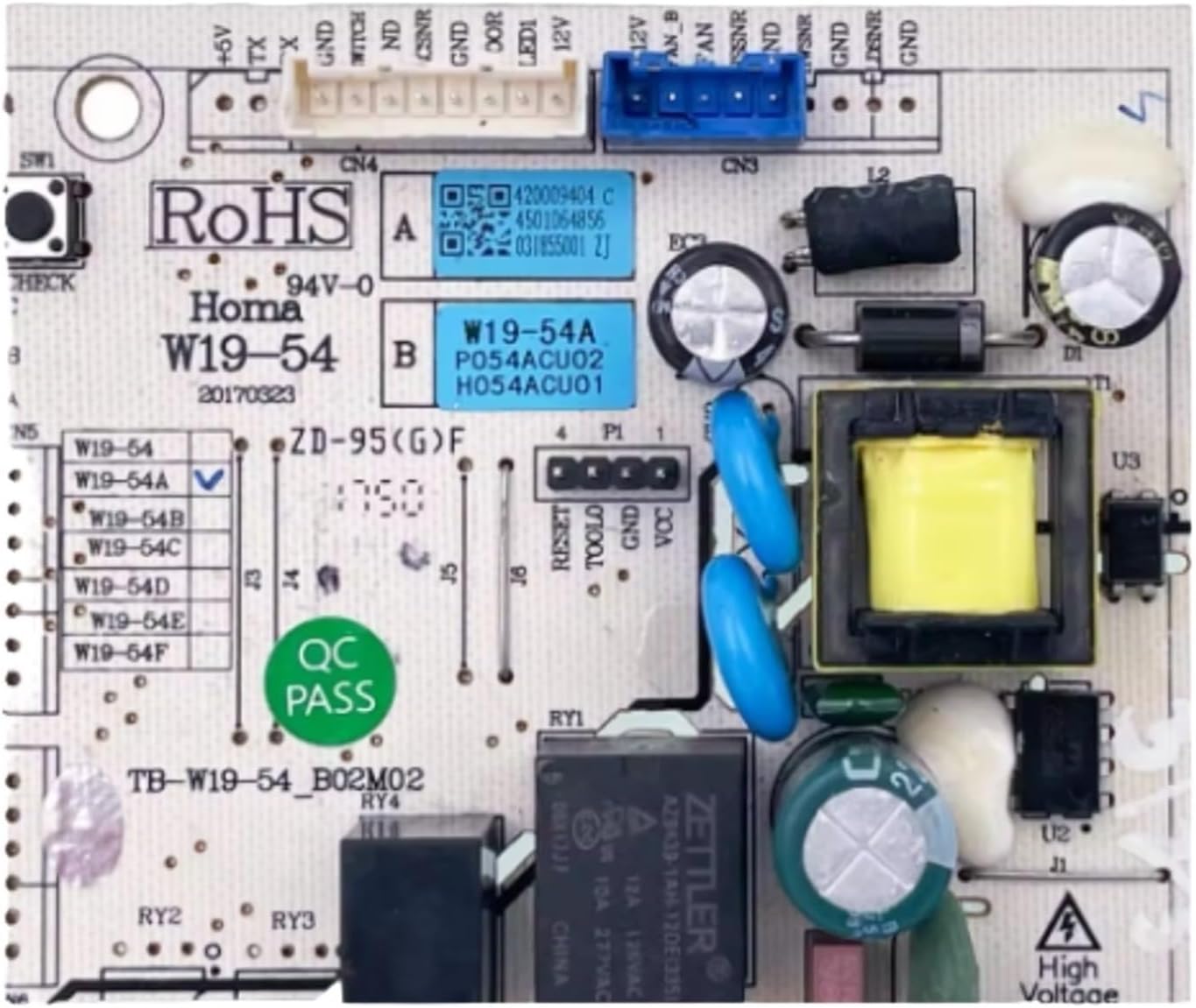 Refrigerator Motherboard W19-54A W19-54C W19-54D W19-54E W19-54B W19-54AV Computer Control Board Components(W19-54A)