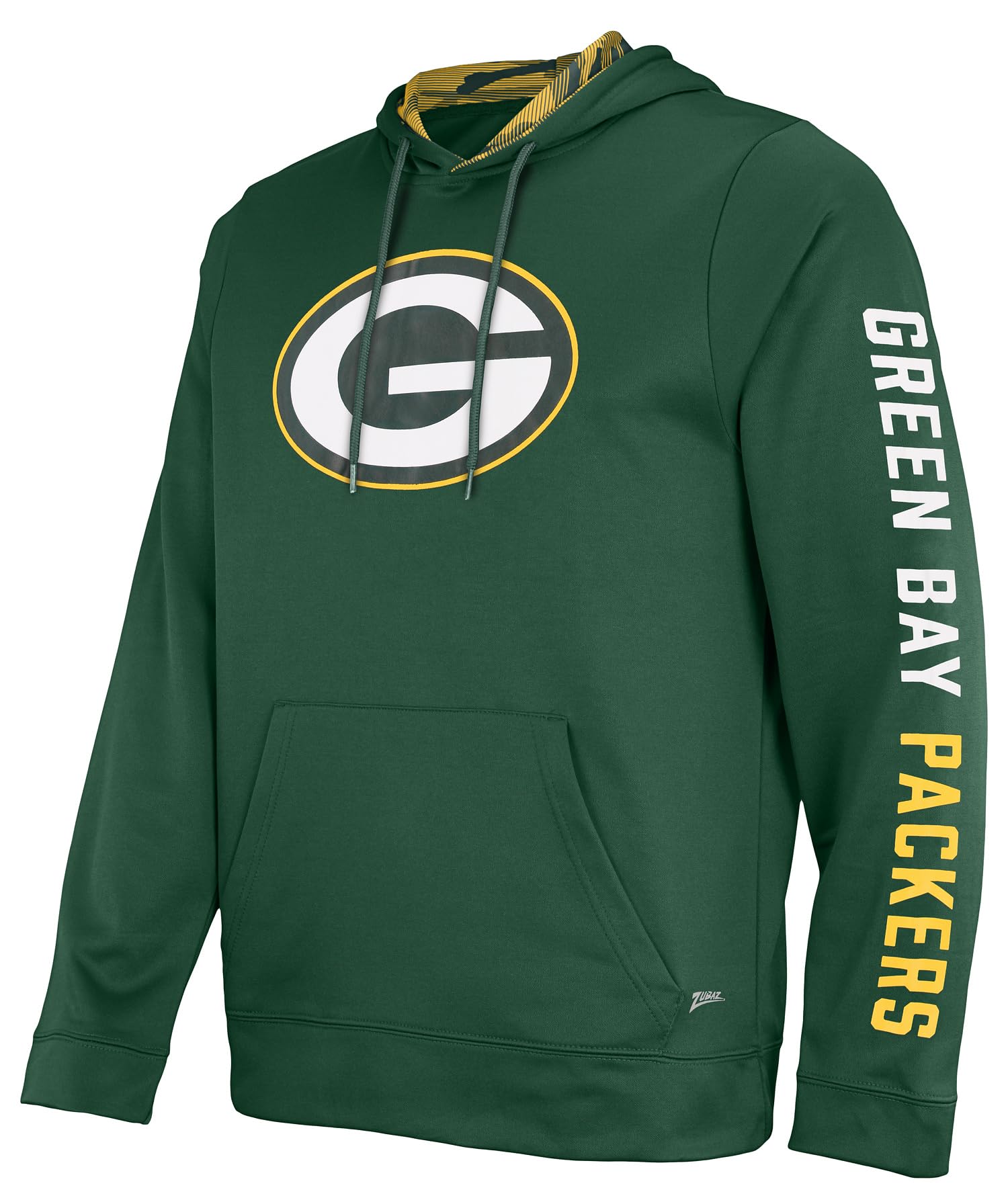Zubaz NFL Football Men's Solid Team Hoodie with Camo Lined Hood and Sleeve Graphic — view 11