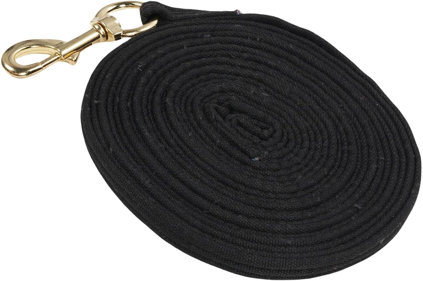 Asixxsix Horse Rope, 8.2m Woven Fabric Performance Rope with Rotating Snap Hook for Barn Horse Tack Daily Use Comfortable Grasp (Black)