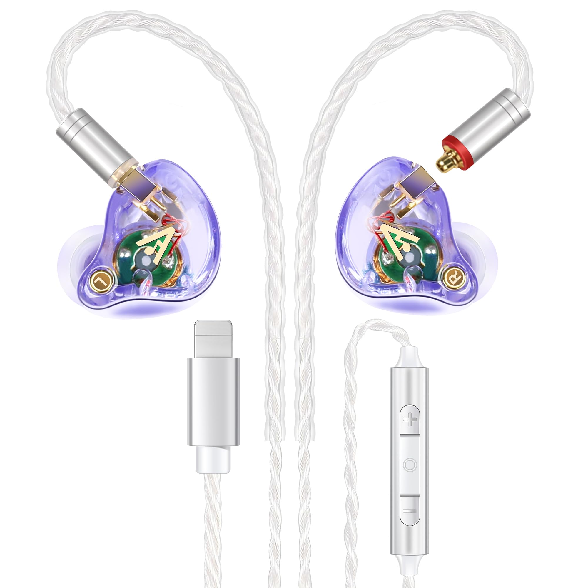 Audiovance Vibes 202ML HiFi Wired Earbuds for iPhone 14/13/12/11/X, Pro Max