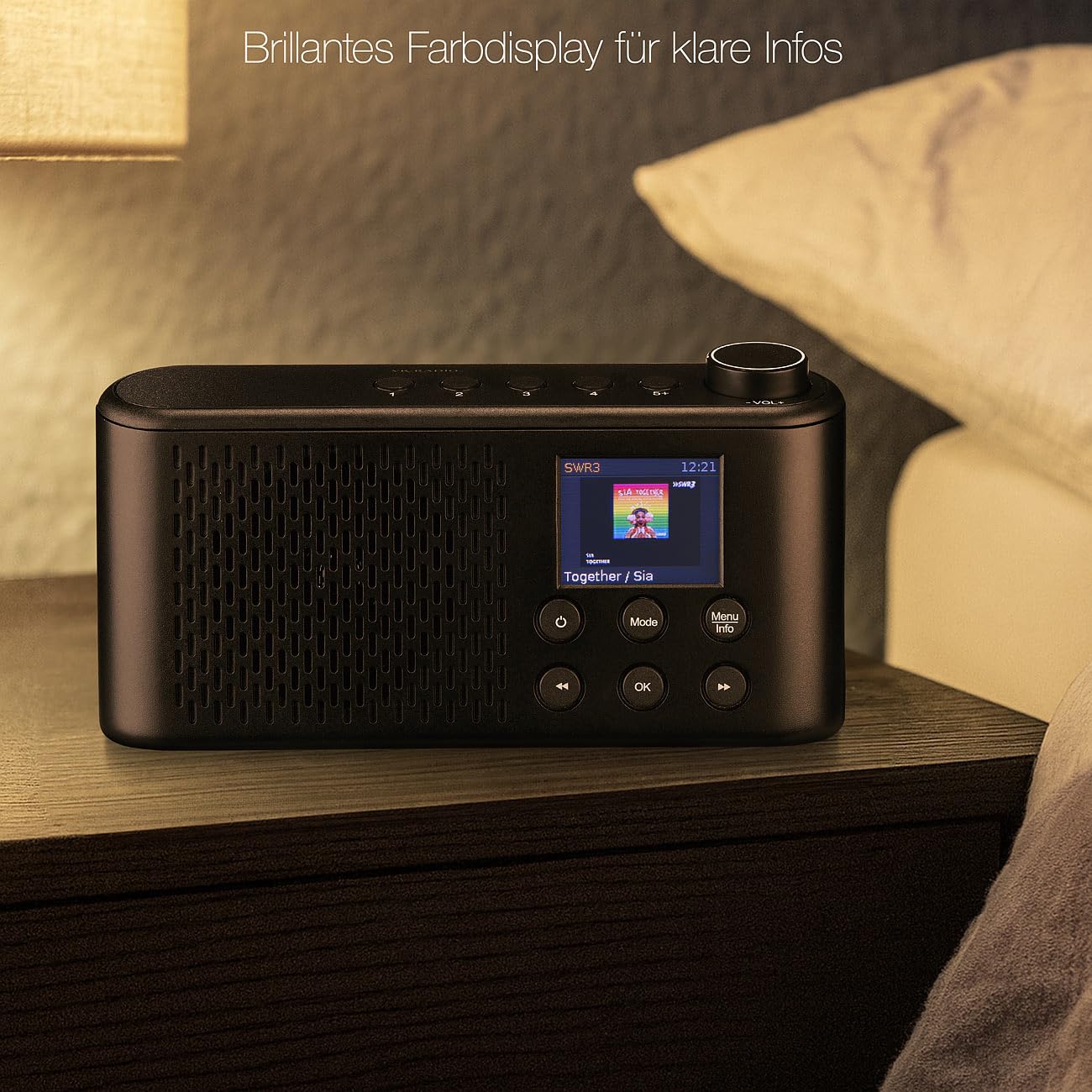 VR-Radio DAB+ Radios: Mobiles Akku-Digitalradio mit DAB+/FM, Farbdisplay, Bluetooth 5.3, 6 W (Mobile DAB, DAB-Kofferradio)
