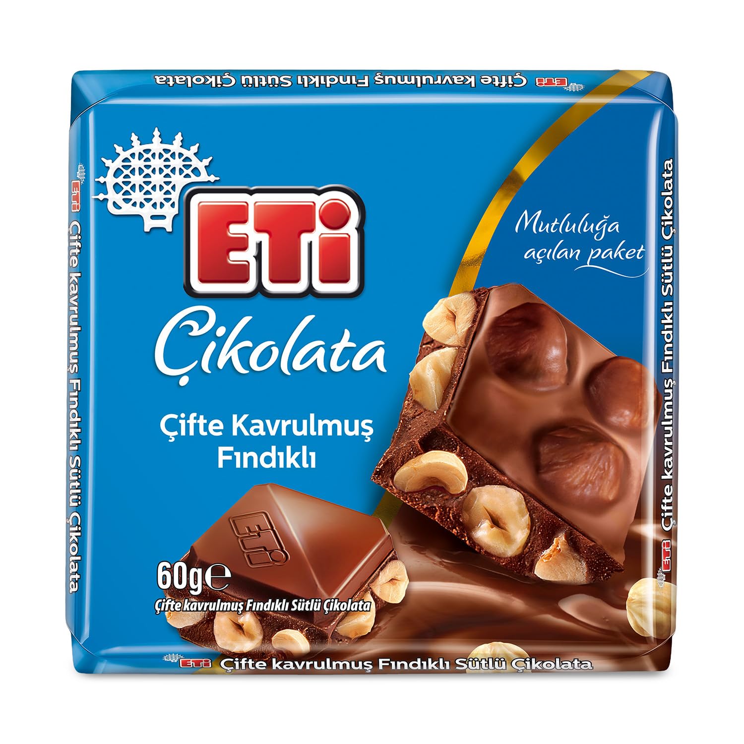 Eti Çikolata Fındıklı Kare Çikolata 60 g x 6 Adet