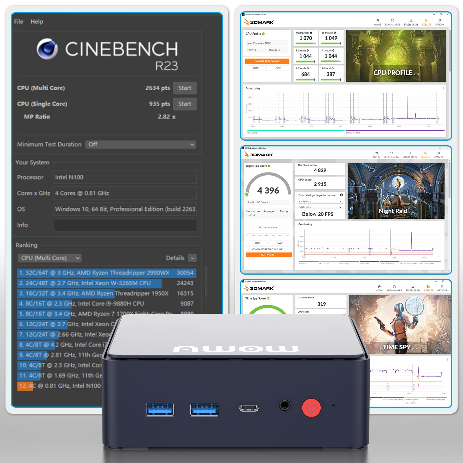 AWOW AK11 Mini PC Alder Lake N150 (fino a 3,6 GHz), 16 GB RAM 512 GB SSD, 4K UHD Dual Display, Dual Gigabit Ethernet, WiFi 6, BT 5.2, Type-C, W11 Pro -Mini Desktop per ufficio, home office e scuola