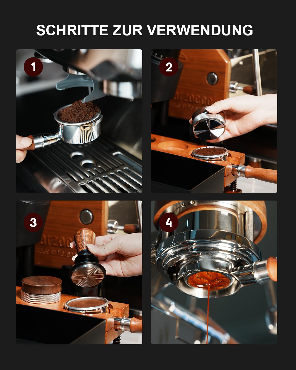 KOFIKOFI Portafiltro sin fondo de 58 mm, 2 orejas sin fondo compatible con cafetera espresso Gaggia Classic con cesta de filtro de acero inoxidable 304, colador, mango de madera