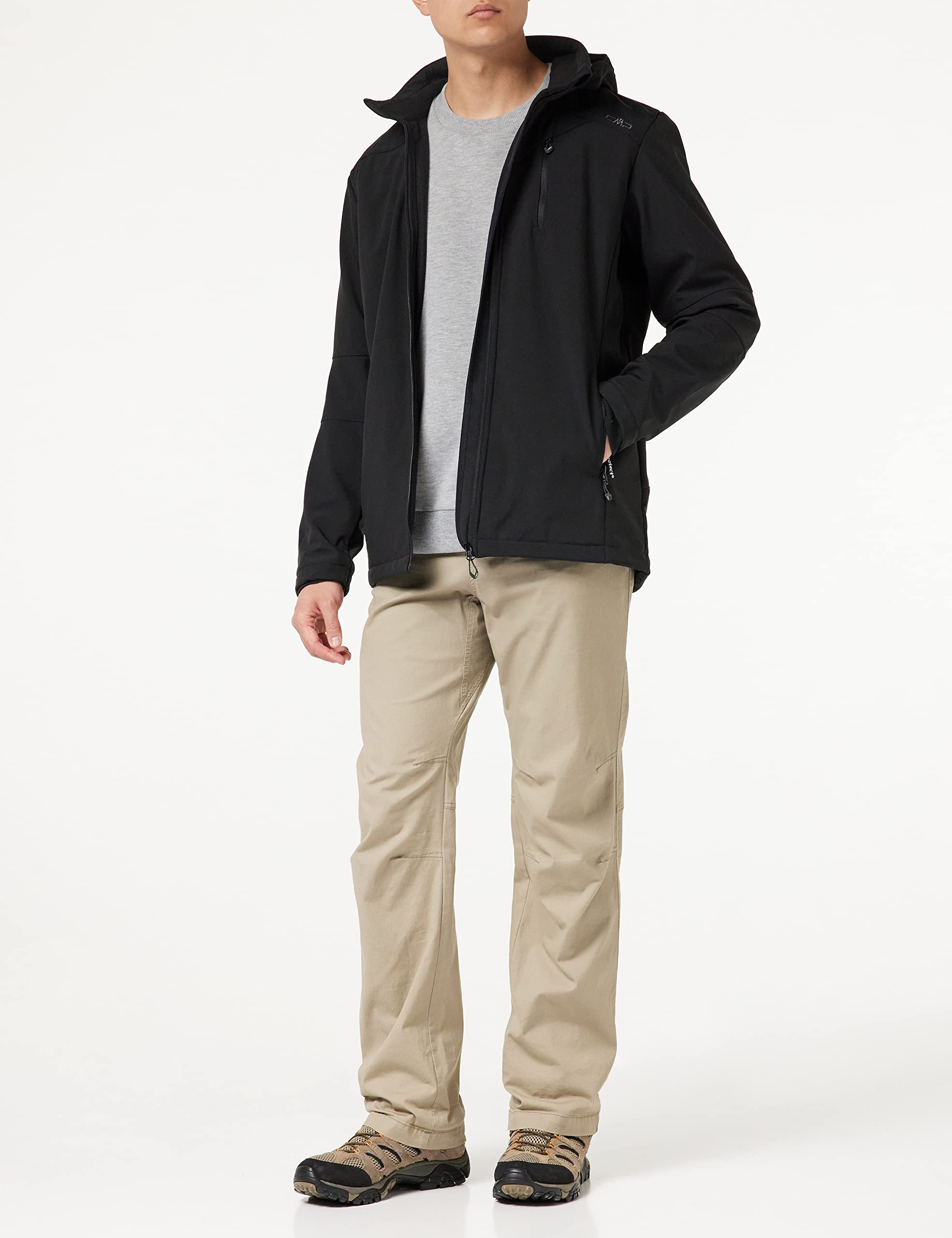CMP Men's Softshell Jacket with Hood and Zip