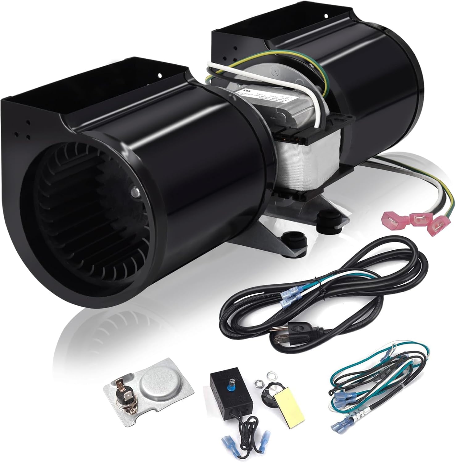 GFK-160A GFK-160 Fireplace Blower Fan Kit for Heat N Glo, Quadra-Fire, Heatilator, Superior, Majestic, GTI, Hearth and Home DV3732, Quadra-Fire 7100, Heat N Glo SL-750TR-C, SL-750TR Blower Fan Kit