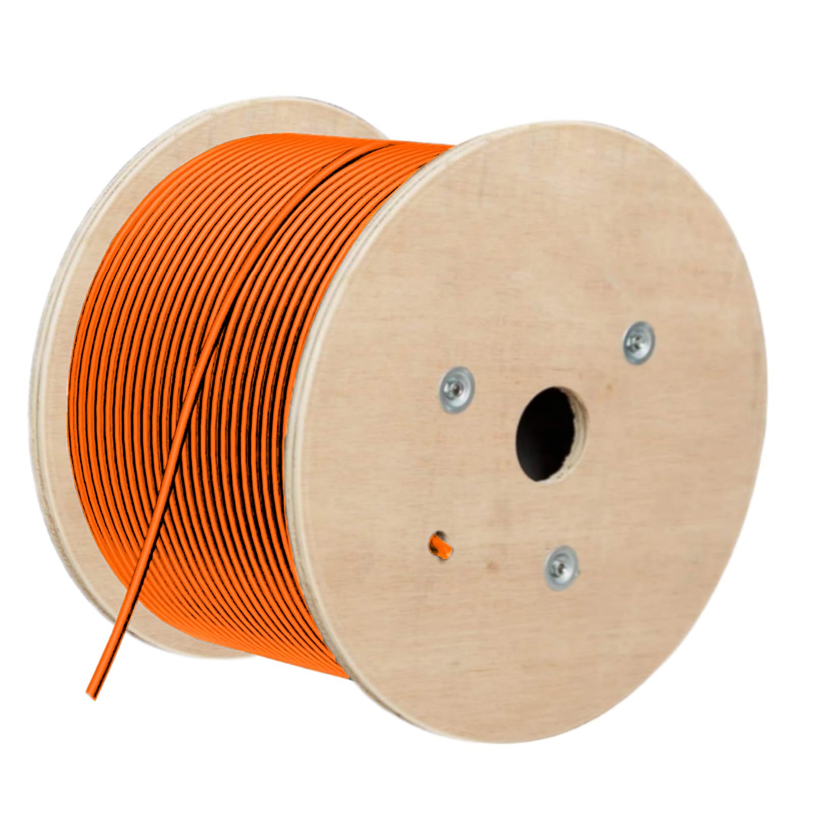 LEKVKMCat8 Bulk Ethernet Cable 650FT Round S/FTP Outdoor&Indoor Heavy Duty High Speed Cat8 LAN Network Cable 40Gbps 2000Mhz Orange