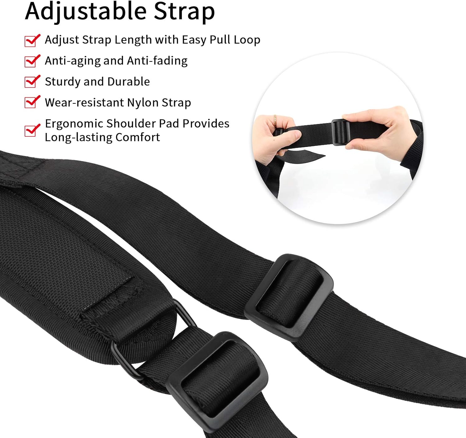 FOCUHUNTER Tactical 2-Point Sling Universal Upgraded QD Swivel Two Point Sling with Easy Length Adjuster Shoulder Pad Adjustable Strap Longest 71.65'' for Outdoor Hunting