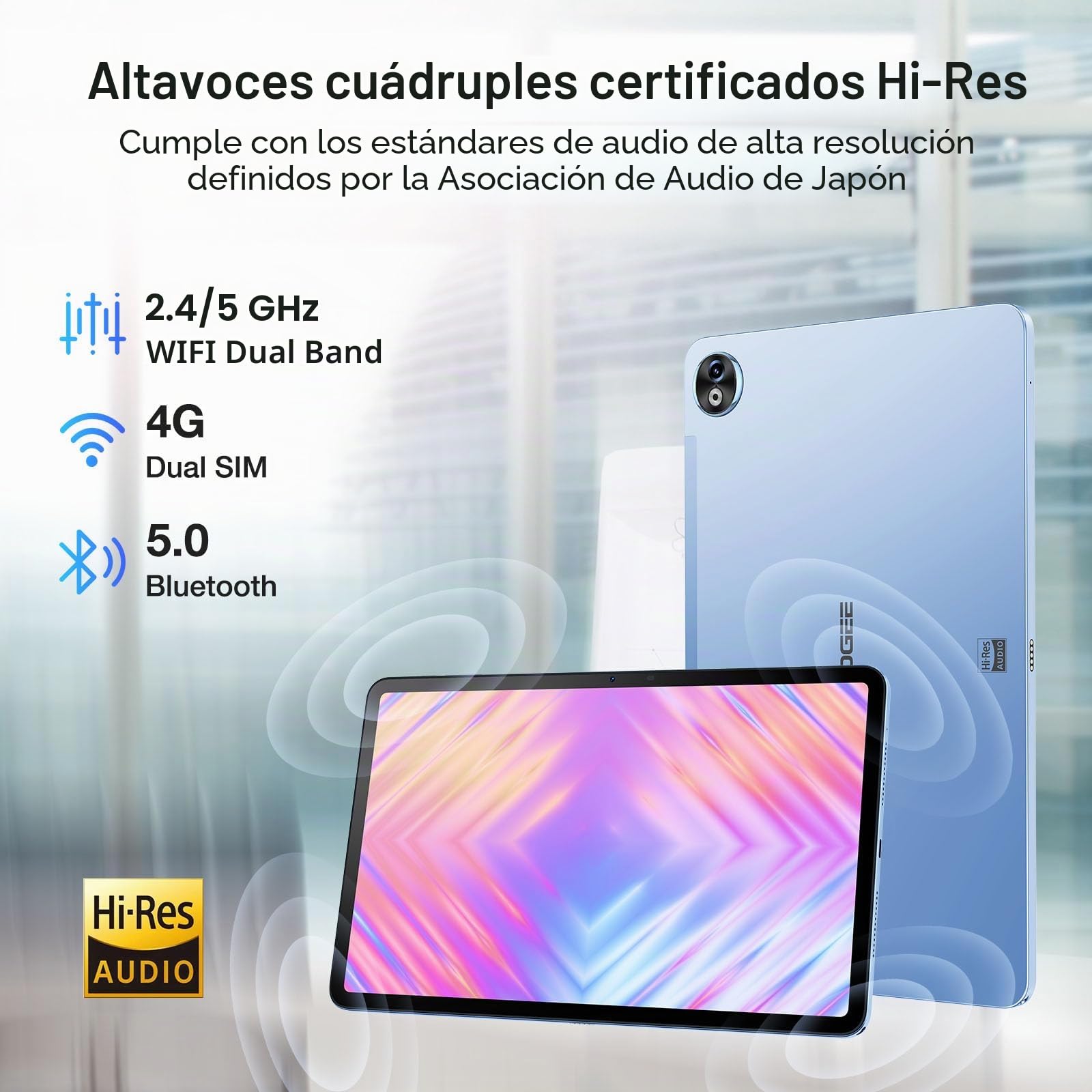 Tablet táctil T20 Ultra Android 14 12 Pulgadas 32GB + 256GB (TF 2TBB) Helio G99 Octa-Core 10800mAh Pantalla 2.4K 16MP+8MP 4G LTE 5G WiFi Tablet Gaming GMS GPS Widevine L1