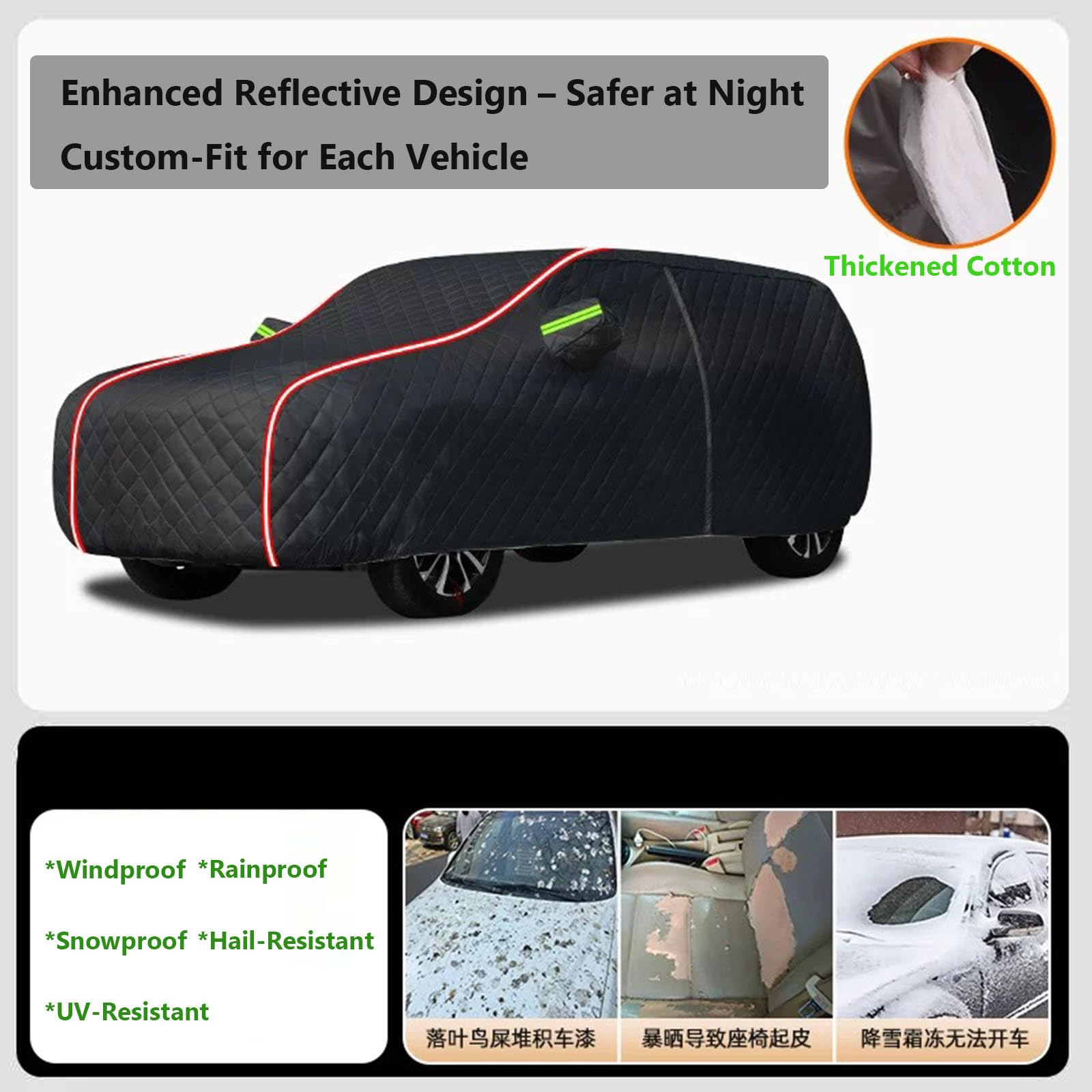 Anti-grêle Bache Voiture Exterieur pour Alpine A290 2025,Bâche Extérieure de Protection Complète,Garde Pluie/Neige+Protection UV+Anti-déchirure,Ourlet Élastique
