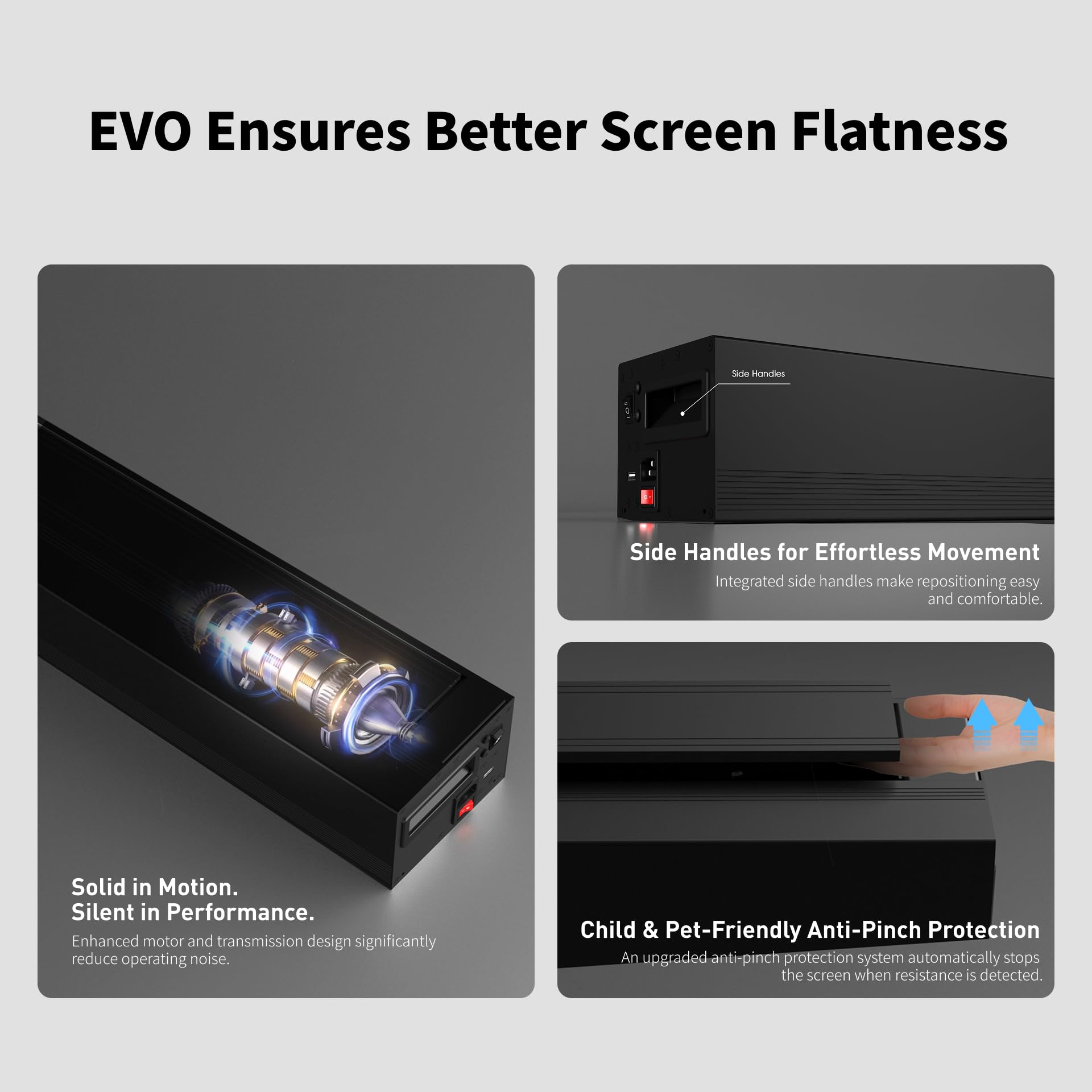 LeApex EVO Schermo Proiettore Motorizzato da Pavimento 100 Pollici, ALR CLR 95% Reiezione Luce Ambientale, Visibile anche di Giorno, per Proiettore UST, 4K/8K UHD, Home Cinema