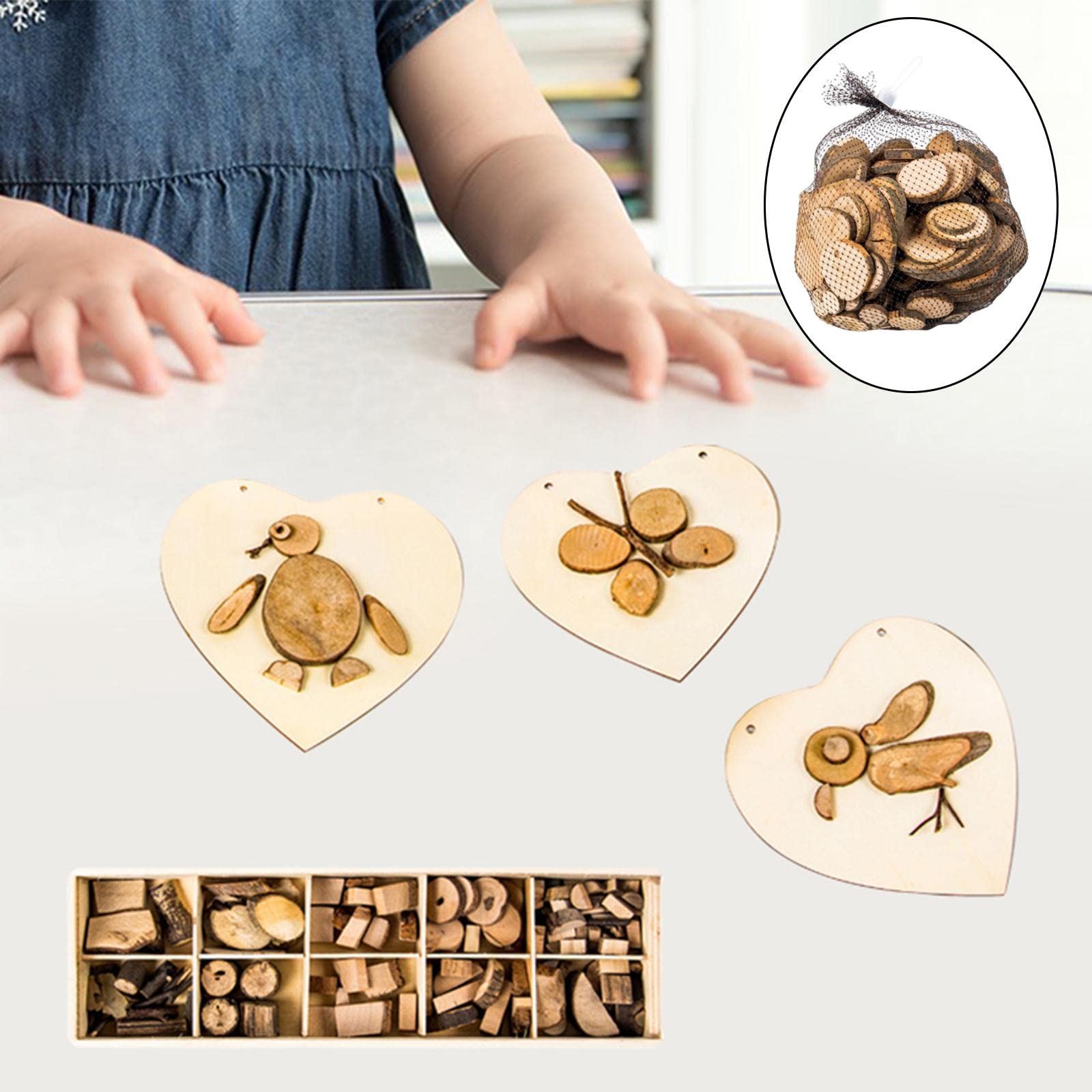 Gralara Holzscheiben Basteln Unbehandelt Naturholz Deko Scheiben Baumscheiben Bastelmaterial in Gemischten Formen Zum Bemalen Nummerieren Und Langleb, Runde Holzscheiben