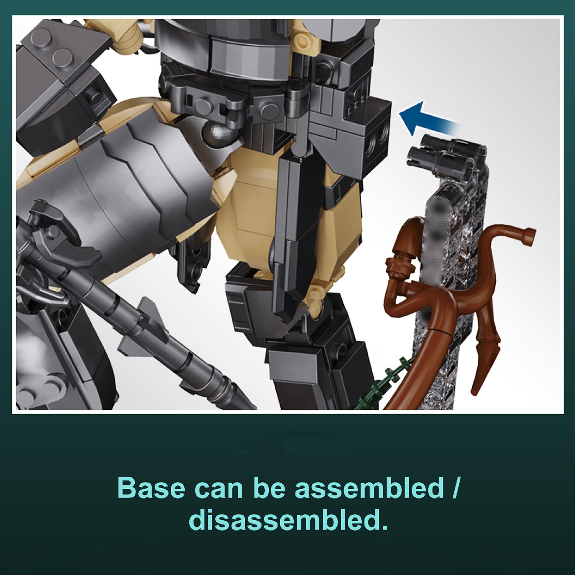 highdar Technik Alien Warrior Modellbausatz, 978 Klemmbausteine Detailgetreue Sci-Fi-Figur Konstruktionsspielzeug, Geschenk für Jugendliche und Erwachsene