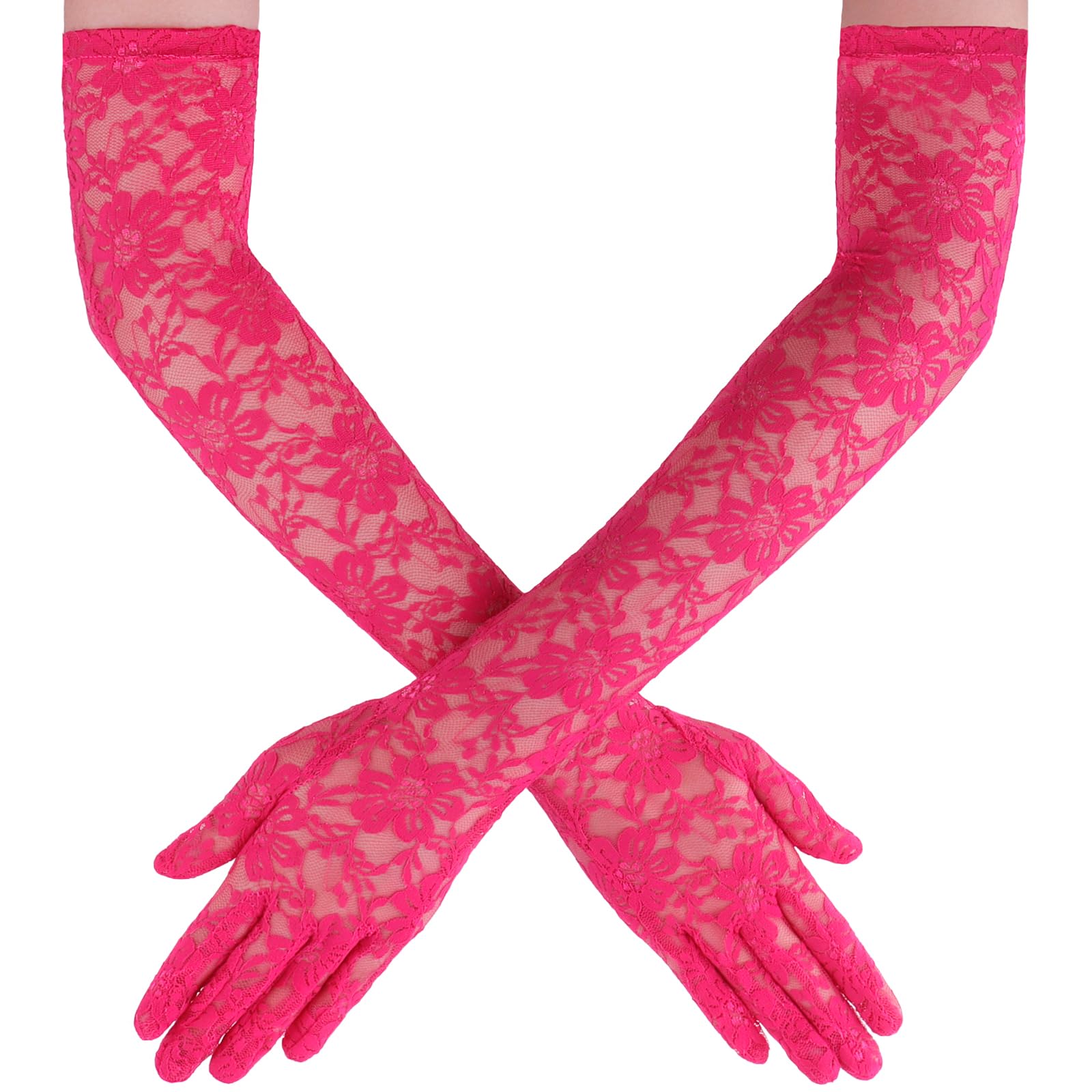 Lace Gloves Women, Elegant Long Elbow Opera Lace Gloves for Women