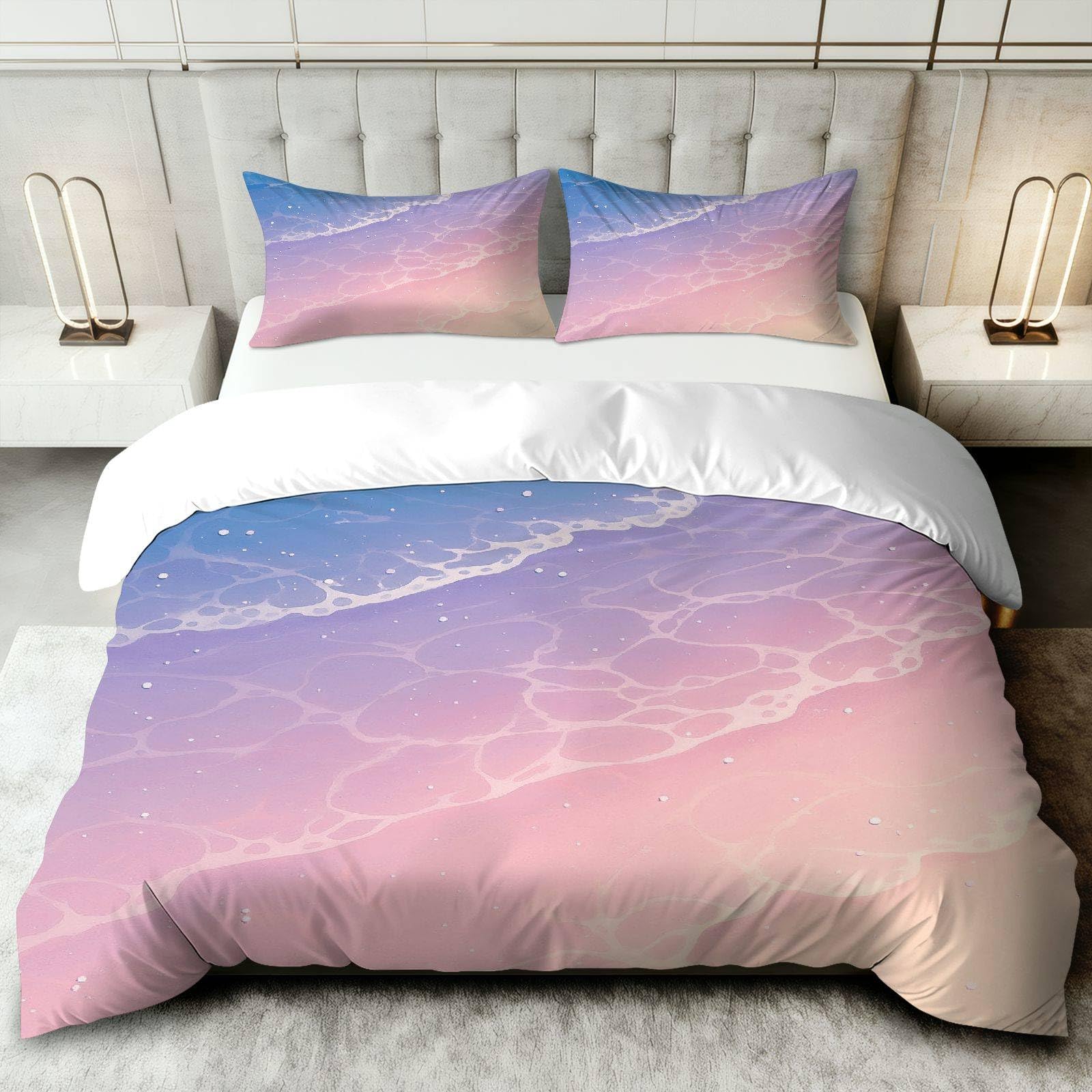 Parure de lit pastel sur le thème de l'océan à offrir pour les fêtes