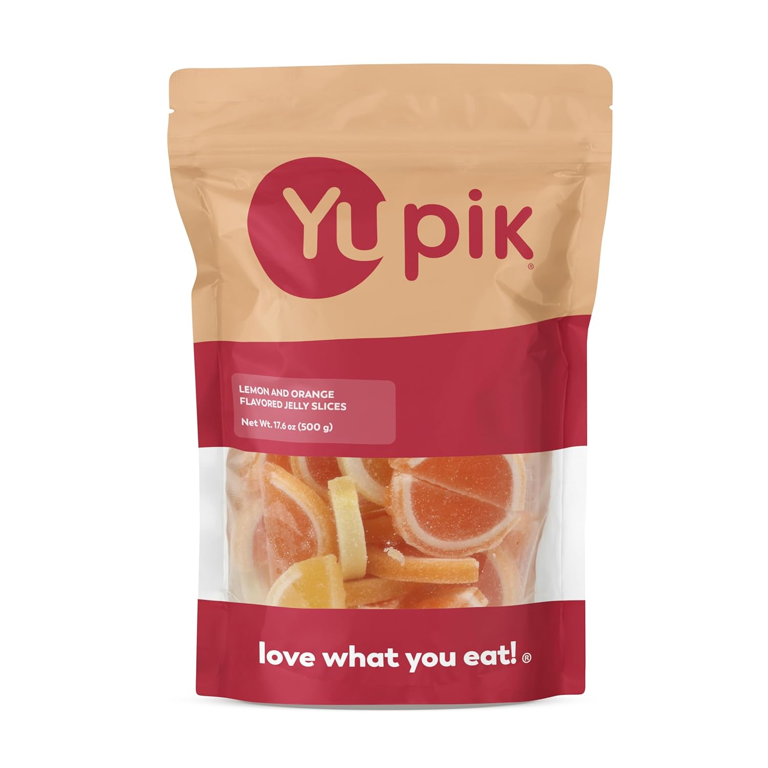 Yupik Lemon & Orange Flavored Jelly Slices Candy 17.6 oz (1.1 lb), Soft Jelly Candies with Sugary Coating, Vibrant Citrus Flavours, Perfect for Snacking, Sharing & Gifts