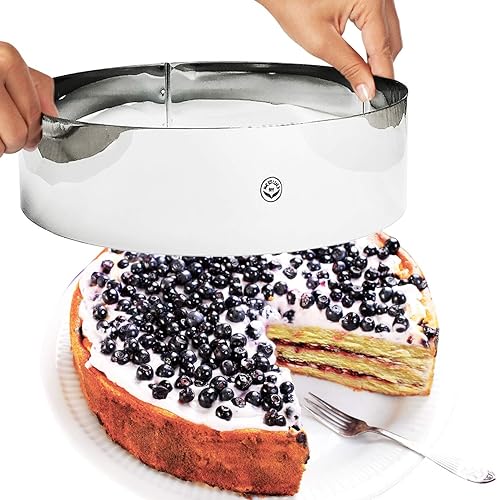 Miniatura 6 de NewlineNY - Anillos de mousse de acero inoxidable para crear aperitivos redondos, ensaladas moldeadas, pasteles, mousse y postres, 3 anillos