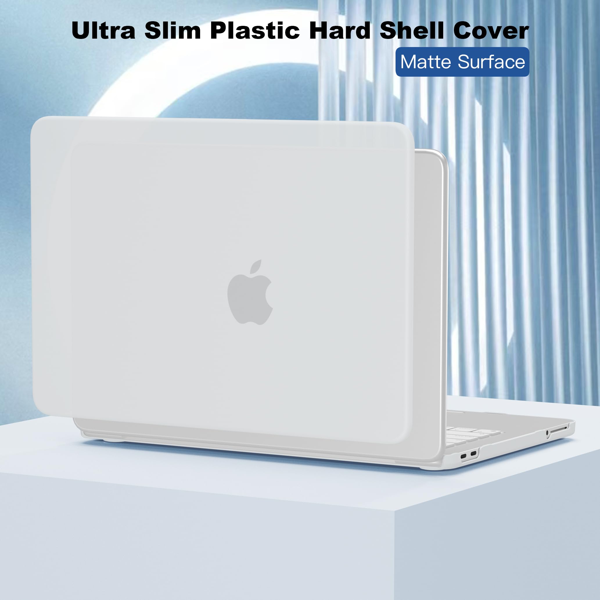 Custodia per MacBook Neo 13 pollici 2026, cover rigida antiurto ultra sottile con copertura per tastiera e pellicola protettiva per MacBook Neo 13" A3404, trasparente opaco