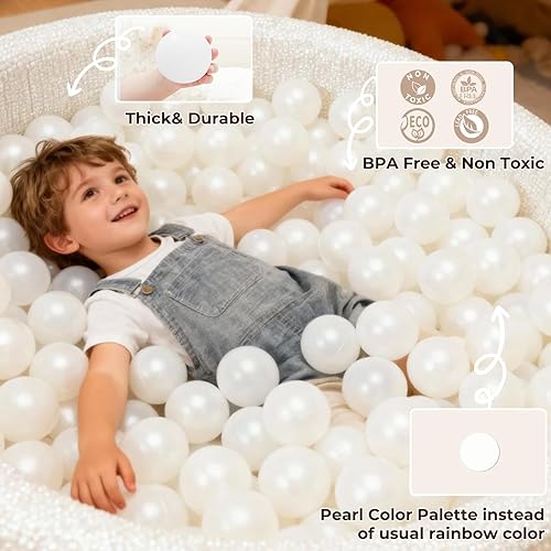 Miniatura 3 de TRENDPLAY Bolas de plástico para pozos de bolas, bolas huecas, juego seguro y emocionante, perfecto para piscinas de bebés, decoración de fiesta de