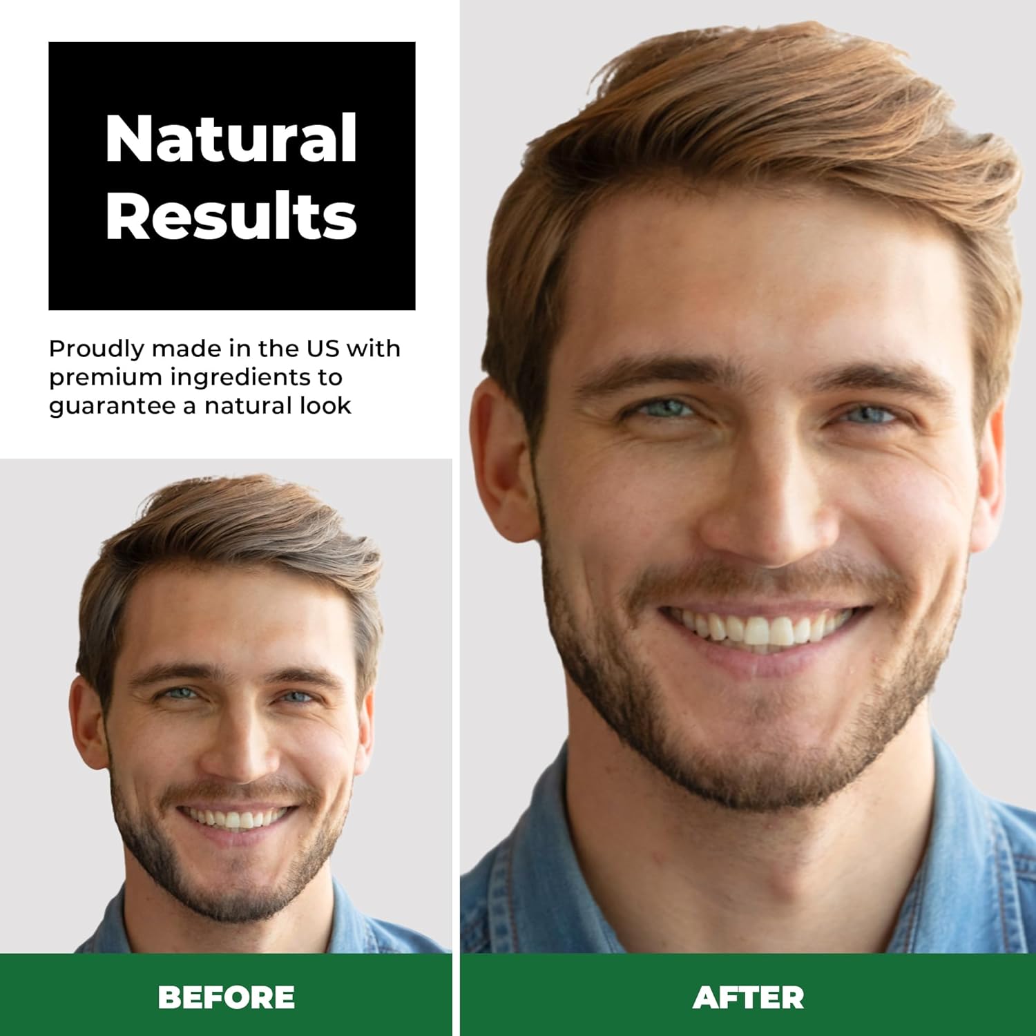 Simpler Hair Color Light Brown Mustache and Beard Upgraded Brush Kit with 3 Brushes Included for Precision Application - Gentle, Professional Quality and Ammonia Free Dye for Hair, Beard, and Mustache