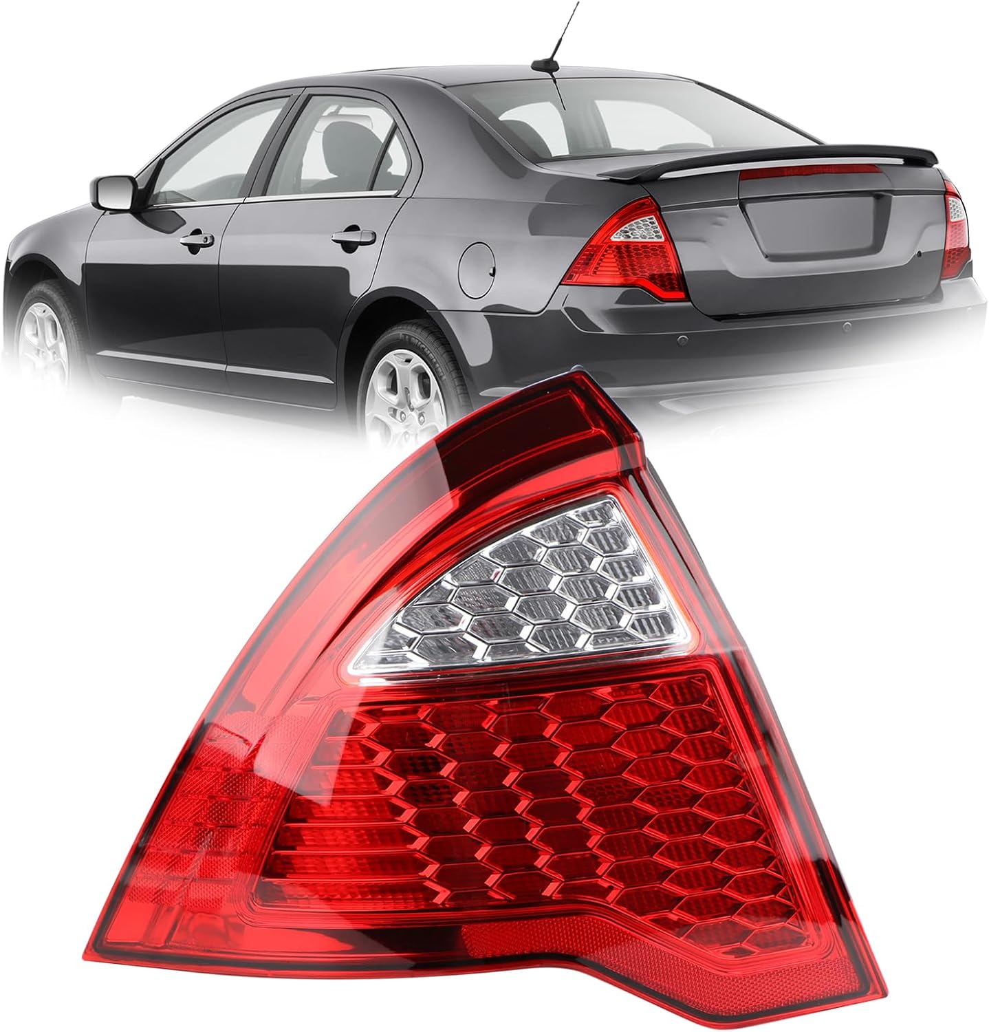RH Halogen Type Tail Light Fit For 2010-2012 Ford Fusion Right Passenger Side Rear Tail Light Rear Lamp Replacement For 9E5Z13404A