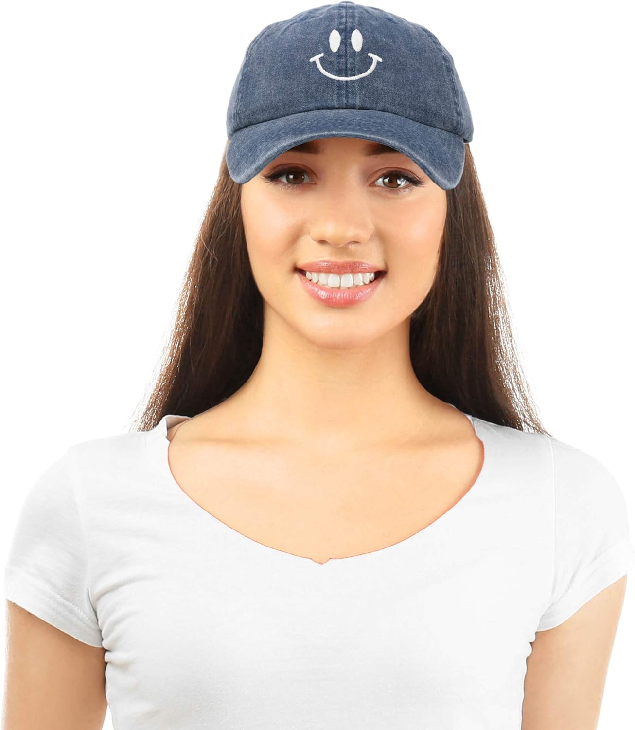 DALIX Smile Baseball Cap Smiling Face Happy Dad Hat Men Women Teens - Image 5
