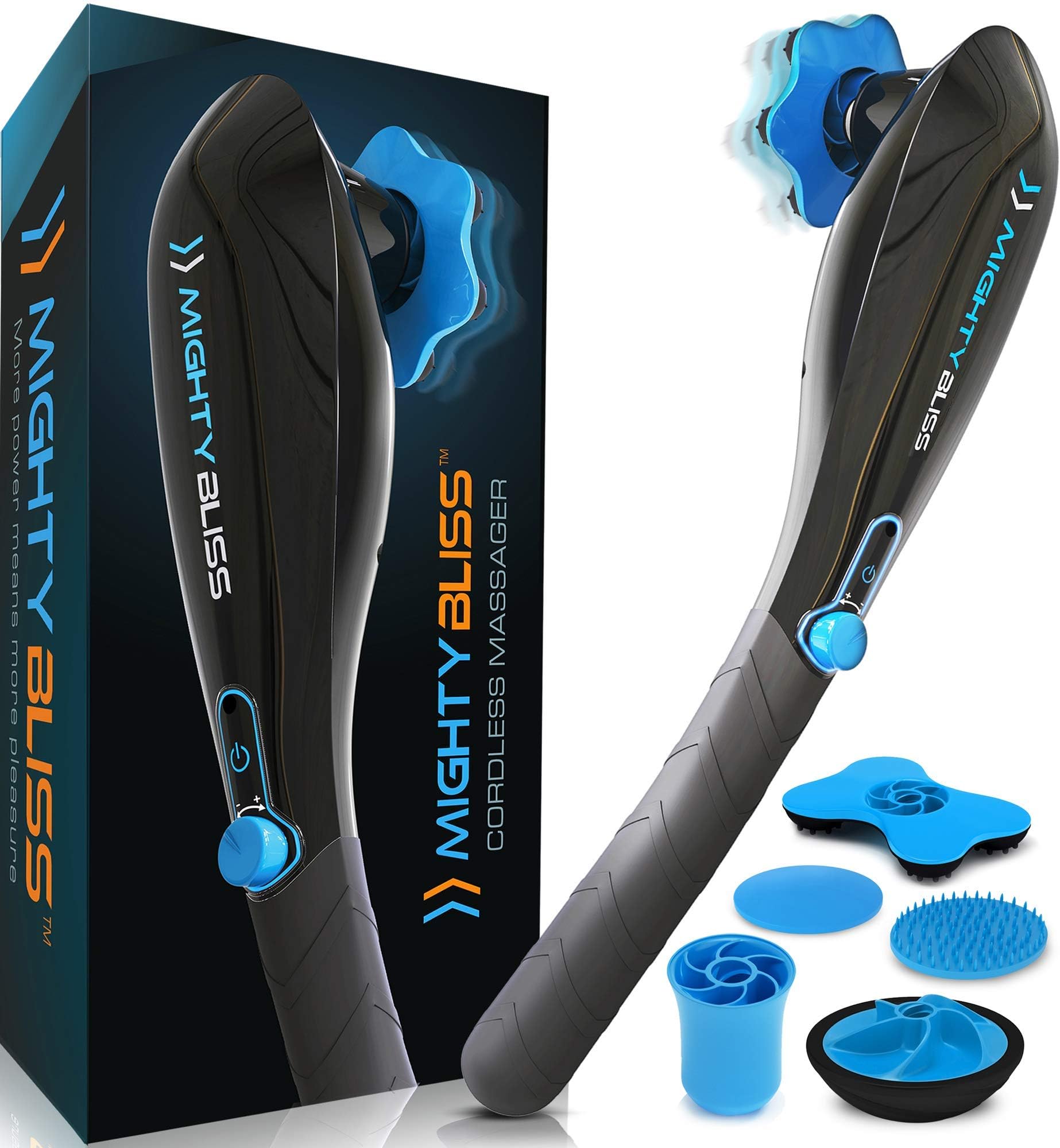 Mighty Bliss Deep Tissue And Back Massager Cordless Handheld Electric Percuss...