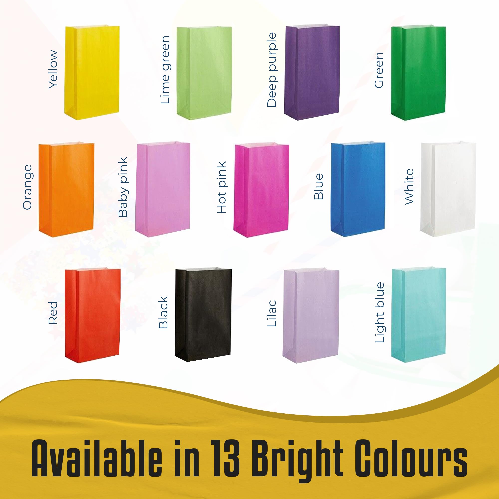 CHARMGIFTBOX Lot De 50 Sacs En Papier Bleu Avec Anse, Pour