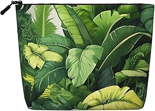 Cute Banana Leaves Makeup Bag For Women, Wate...