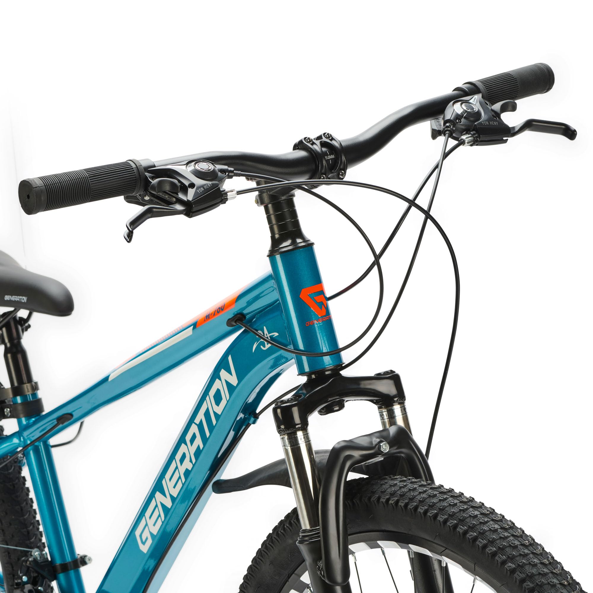 Generation M-760 Mountainbike 26 Zoll - Kinderfahrrad mit Schutzblechen - Scheibenbremsen - 21 Gänge - Hellblau