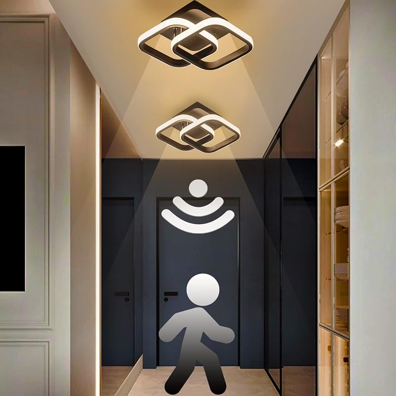EIDEARAY 22W LED Mennyezeti Lámpa Mozgásérzékelővel, Meleg Fehér 3000K