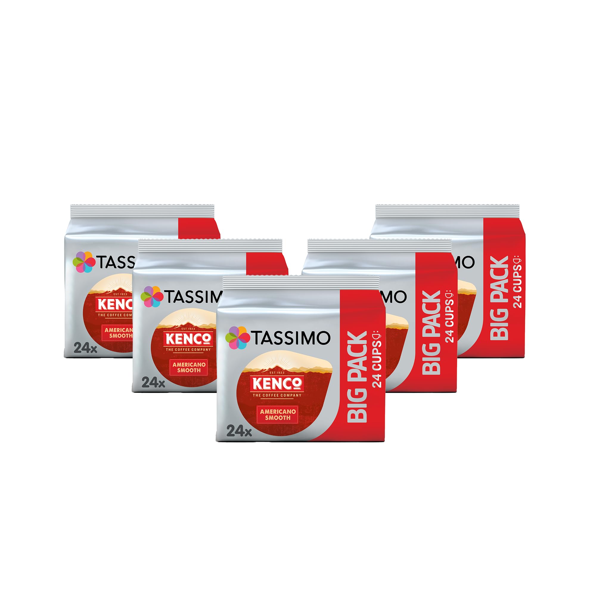 Tassimo Kenco Americano Smooth Coffee Pods, Pack of 5, Total 120 Cups