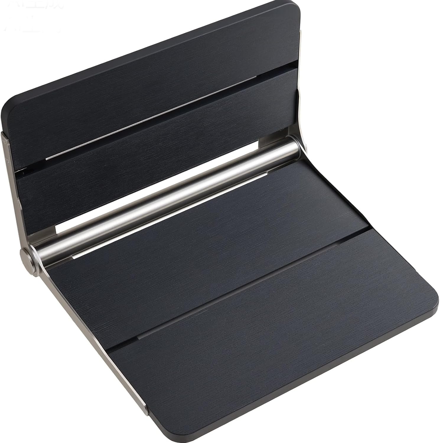 KaimuBench 17.5" HDPS Folding Wall Mounted Shower Seat - 400LBS Capacity, Waterproof Fold Down Bench, ADA Compliant Black Stool