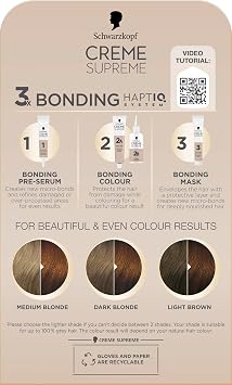 Schwarzkopf Creme Supreme 7-57 Golden Copper Dark Blonde, Permanent Hair Dye, Caring Hair Dye Colouration with 3-Step Bonding System Against Damage, 100% Grey Coverage