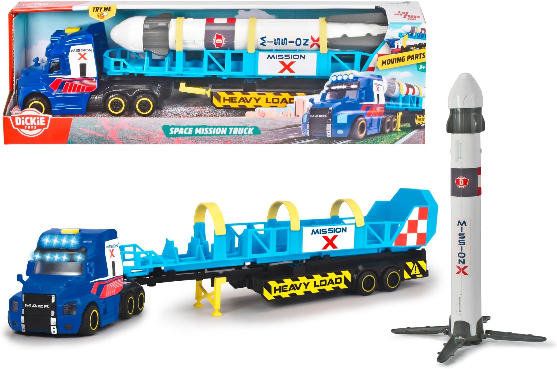 Dickie Toys - Mack Truck with Trailer and Rocket