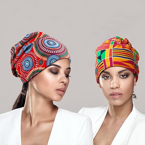 Miniatura 6 de 6 gorros de dormir con forro de satén para mujer, gorro de seda africana para dormir, sombrero rizado natural