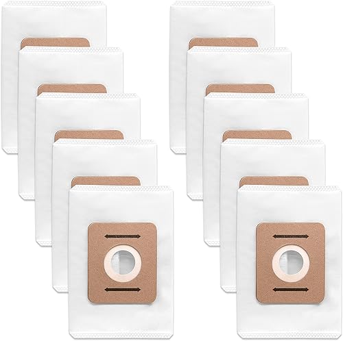 Paquete de 10 bolsas de vacío de repuesto compatibles con modelos de mochila de vacío Atrix VACBP1, VACBP2, VACBP36V, VACBPAI, VACBPAIC  8 cuartos