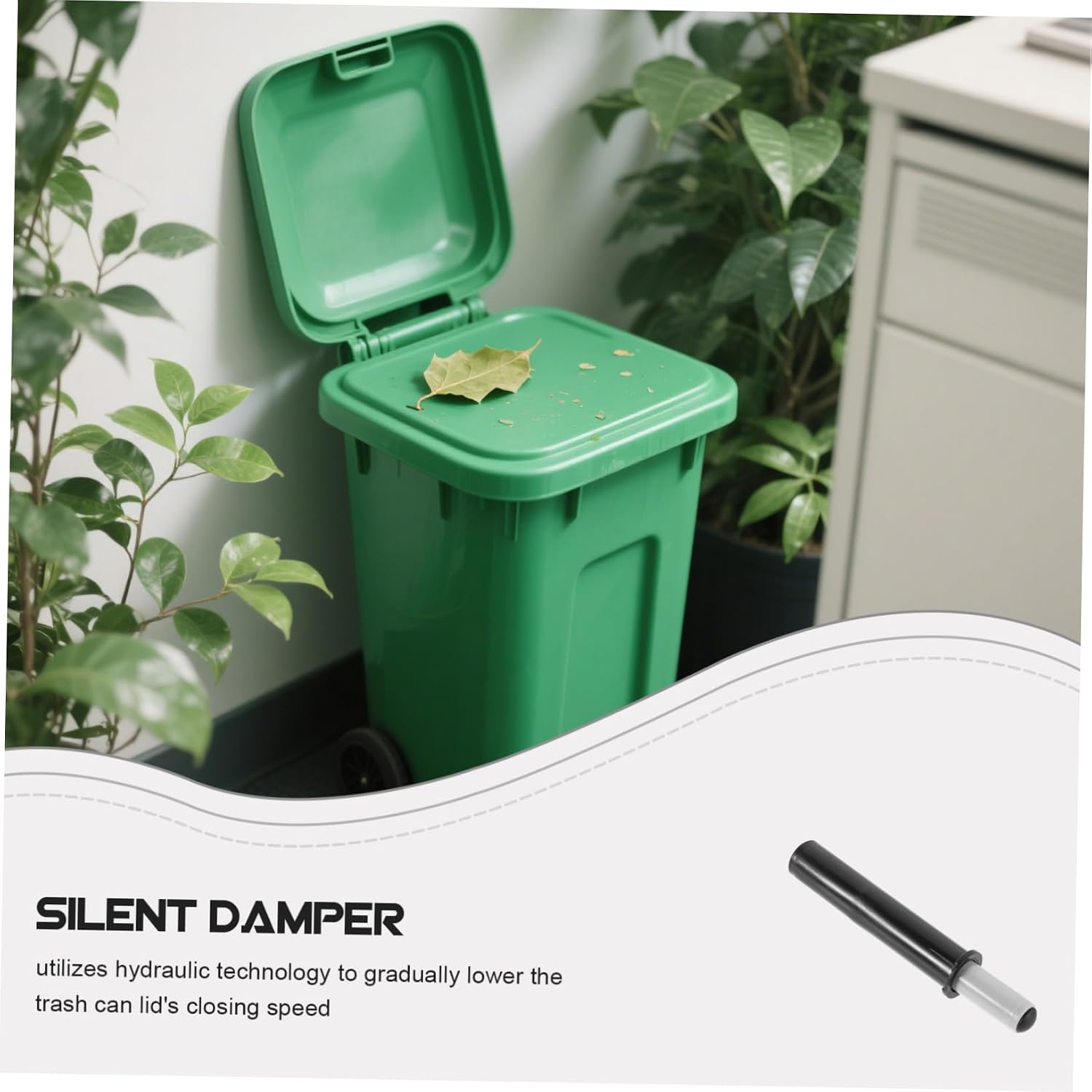 Zerodeko 4Pcs Hydraulic Soft Close Damper for Trash Cans Controlled Closure System Compatible with Various Models Smooth Operation for Office Home Use Reduces Noise Prevents