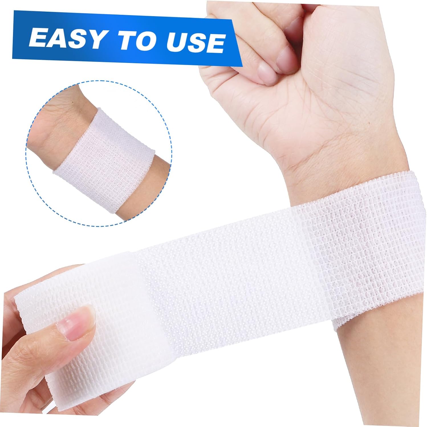 12rolls Elastic Wrap Bandages Self Adhesive Sports Tape Wrist Tape Baseball Tattoo Grip Multi-use Bandage