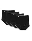 Sloggi Womens Zero Feel High Waisted Cotton Underwear or Panties Basic Maxi Briefs, 4 Pack (Black, 5XL / UK 24)